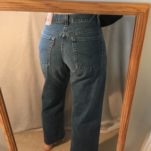 Levi’s Wide Leg Dark Blue Denim Jeans - Picture 12 of 14